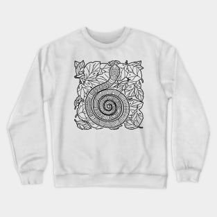 Tribal Snake Ink Art Tattoo Black Crewneck Sweatshirt